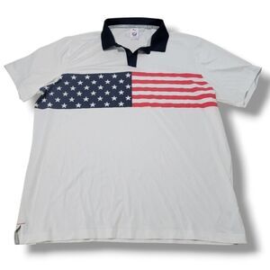 Puma Shirt Size XL Puma Volition America Polo Golf Shirt USA American Flag Shirt